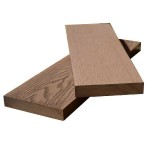 3D WPC Solid End Cover Board 1.7x9x360cm Brown - Boards for Deck