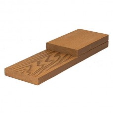 3D WPC Solid End Cover Board 1.7x9x360cm Light Brown - Boards for Deck