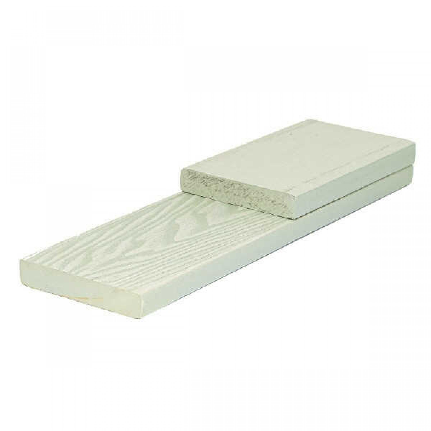 3D WPC Solid End Cover Board 1.7x9x360cm White Beige - Boards for Deck