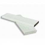 3D WPC Solid End Cover Board 1.7x9x360cm White Beige - Boards for Deck