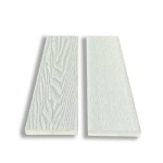 3D WPC Solid End Cover Board 1.7x9x360cm White Beige - Boards for Deck
