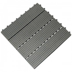 Πλακάκια 11 WPC Γκρι 30x30cm 1m² | Πλακίδια Πατώματος Deck