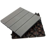 WPC 11 Decking Tiles Light Grey 30x30cm 1m² | WPC Decking Tile