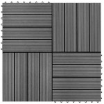 WPC 11 Decking Tiles Light Grey 30x30cm 1m² | WPC Decking Tile