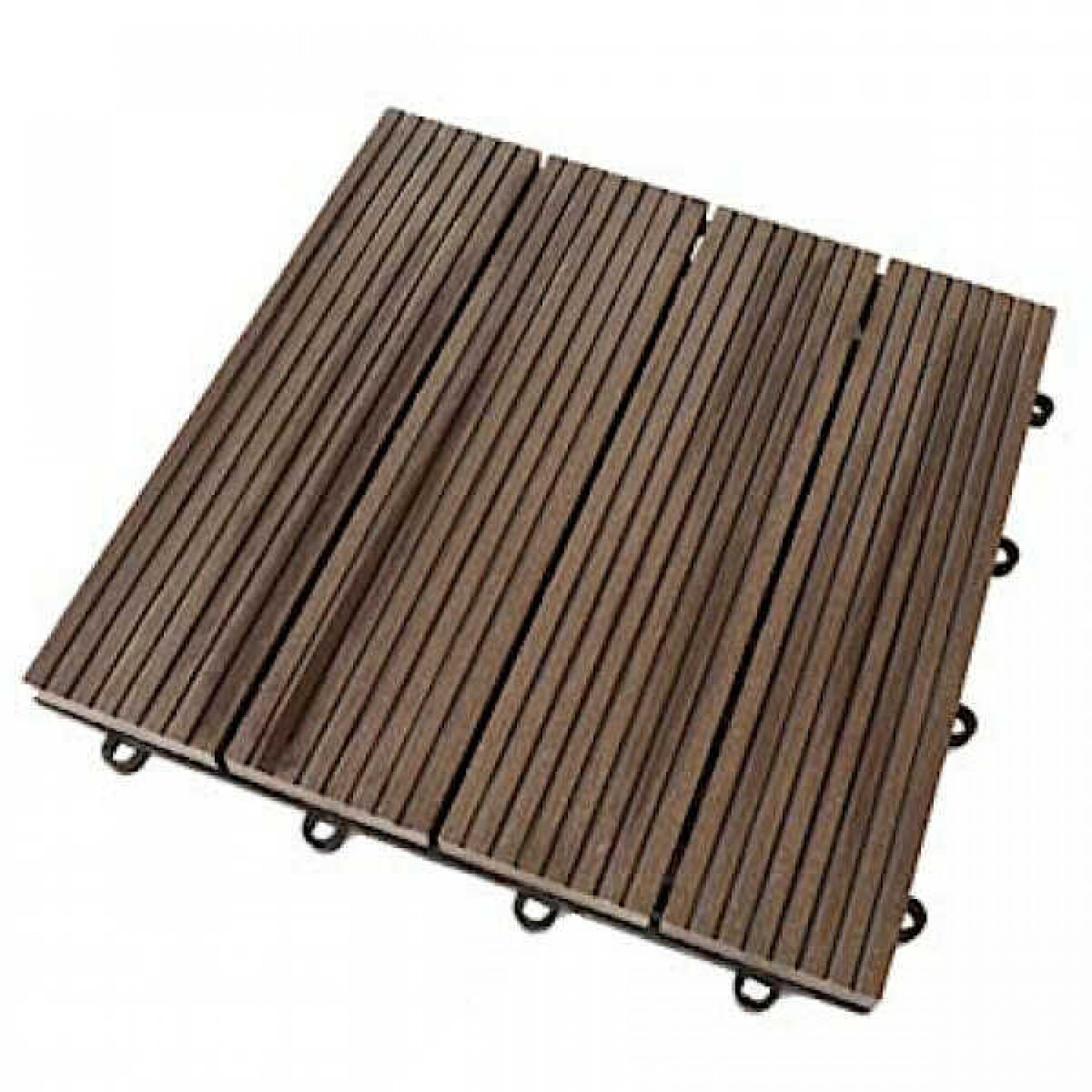 WPC Decking Tile Dark Brown 30x30cm | WPC Decking Tiles
