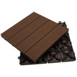 WPC Decking Tile Dark Brown 30x30cm | WPC Decking Tiles