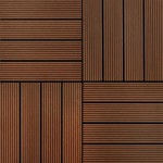 WPC Decking Tile Dark Brown 30x30cm | WPC Decking Tiles