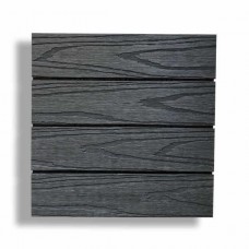 WPC Decking Tile 3D WOOD 30x30cm Dark Grey - Tiles & Boards for Deck