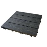 WPC Decking Tile 3D WOOD 30x30cm Dark Grey - Tiles & Boards for Deck
