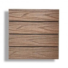 WPC Decking Tile 3D WOOD 30x30cm Brown - Tiles & Boards for Deck