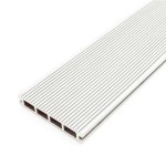 WPC Decking Board White-Ecru 2.4x14.6x360cm Double Sided - Floor & Decking Boards