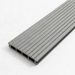 WPC Σανίδα Deck Δαπέδου 2 Όψεων Γραμμωτή 2,4x14,6x360cm Γκρι Ανοιχτό - Τάβλες Δαπέδου
