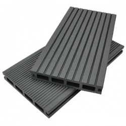 Τάβλες Deck WPC Πατώματος 2,5x15x390cm Γκρι Σκούρο | Κηπογεωργική