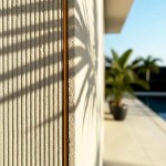 Flexible Stone Wall Panel 3D 119020 Line Stone Board 60x120cm Beige White - Panels & Cladding