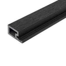 Single Start 3D WPC Profile Trim 2.5 x 4.9 x 290 cm Dark Grey - Wall Cladding