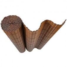 PVC Reed Fence 19mm 1.5x3m 2-Sided Reinforced-Light Brown - Roll Screening Fences