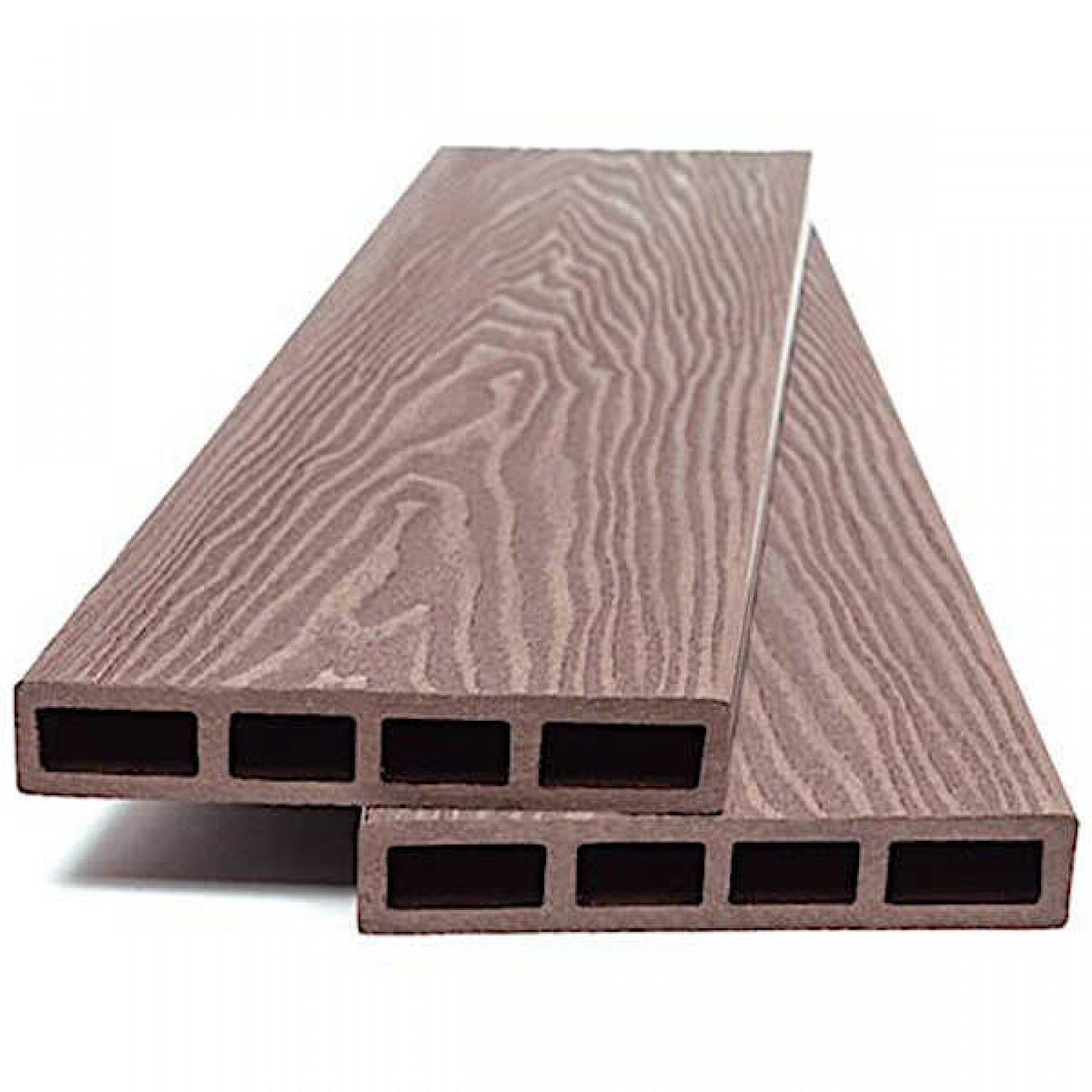 WPC Fencing Board LIGHT BROWN 2x12x360cm 9040 Double Sided