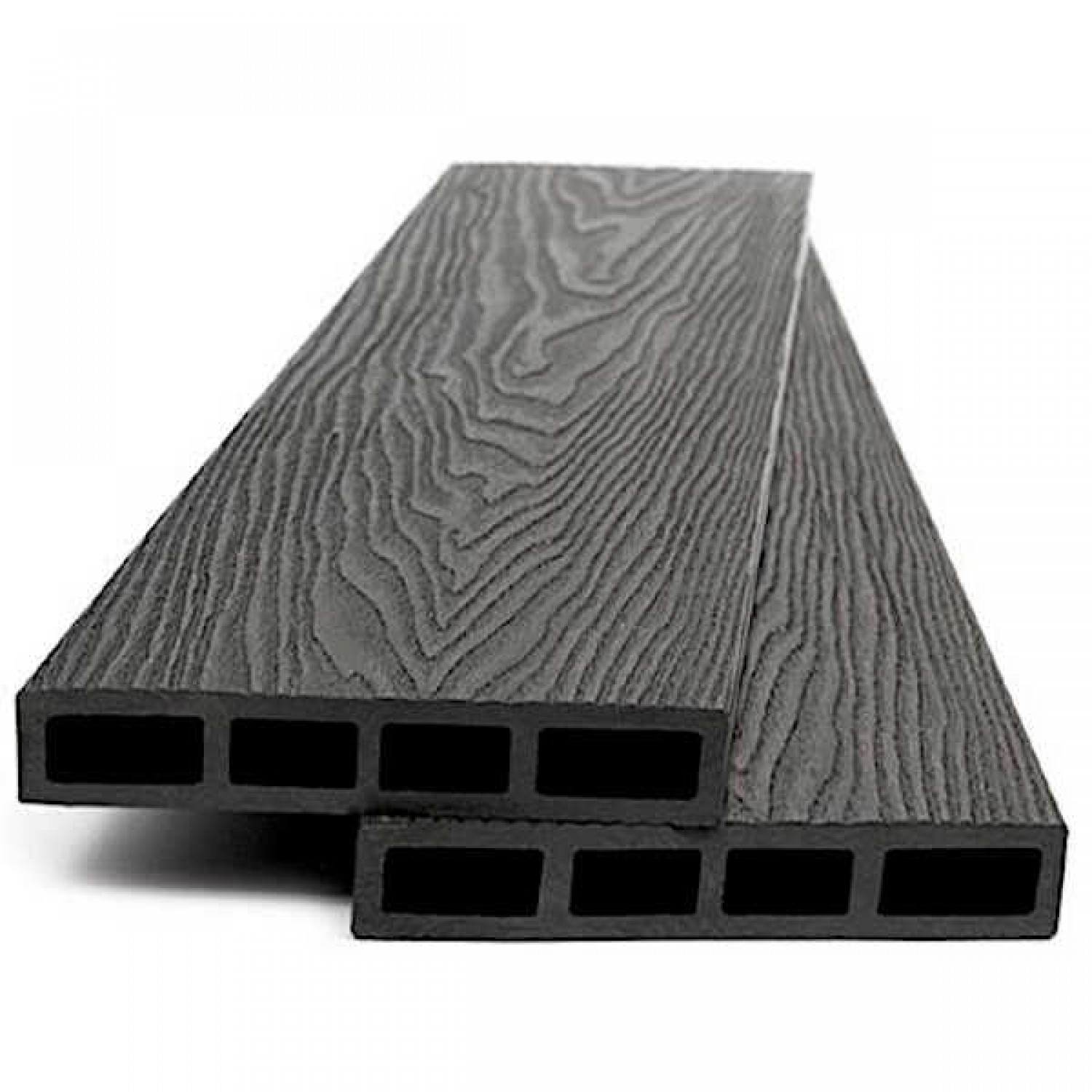 WPC Fencing Board LIGHT GREY 2x12x360cm 90180 Double Sided