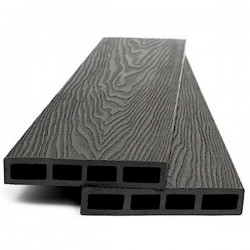 Σανίδα WPC Περίφραξης 2 Όψεων 2x12x360cm DARK GREY 9050