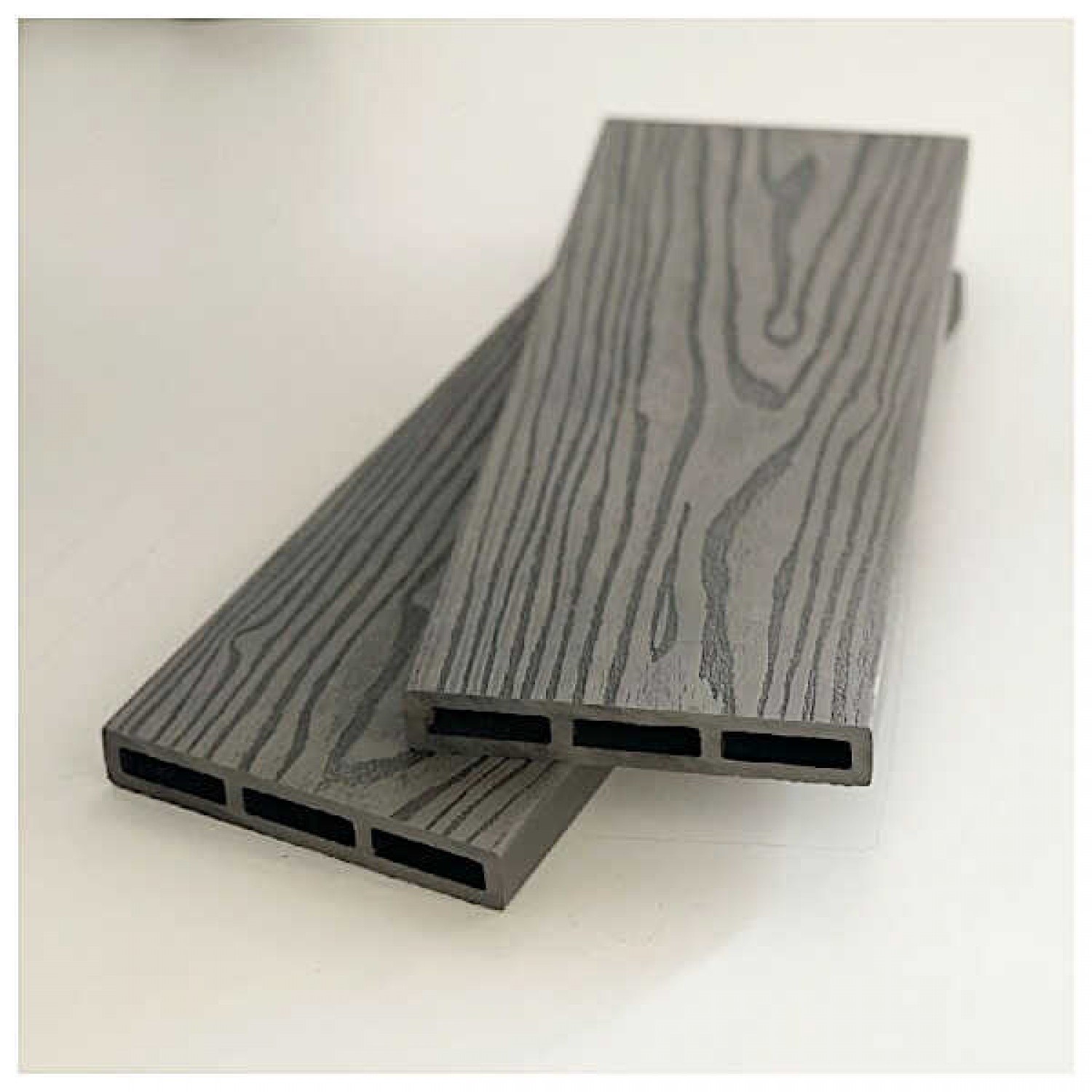 WPC 3D Fencing Board 2x12x360cm Light Grey - Boards for Fences