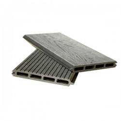 Σανίδα Πάνελ WPC 3D 2x16x180cm Γκρι Σκούρο - WPC Σανίδες Περιφράξεων-Επενδύσεων