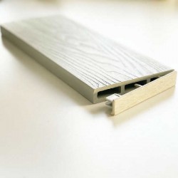 Τάπα Περίφραξης WPC 3D 2x12cm Λευκό-Μπεζ - Τάπες