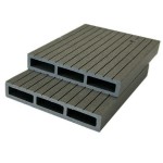 WPC Striped Fencing Board 2x12x360cm Light Grey - Boards for Fences