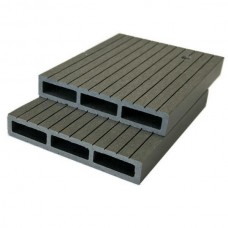 Τάβλα Περίφραξης Γραμμωτή WPC 2 Όψεων 2x12x360cm Γκρι Ανοιχτό - WPC Σανίδες & Τάβλες Περιφράξεων