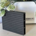 Τάβλα Περίφραξης Γραμμωτή WPC 2 Όψεων 2x12x360cm Γκρι Σκούρο - WPC Σανίδες & Τάβλες Περιφράξεων