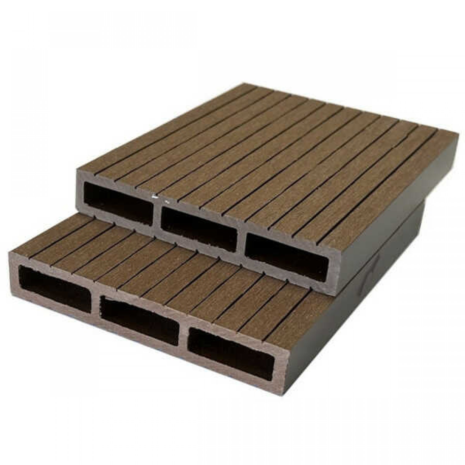 WPC Striped Fencing Board 2x12x360cm Brown - Boards for Fences