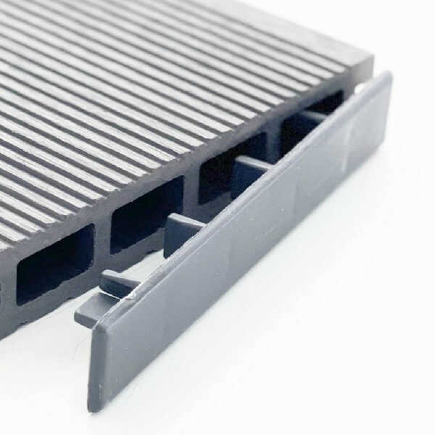 WPC Striped Fencing Ending Caps 2x12cm Light Grey WPC Striped Fencing Ending Caps 2x12cm Light Grey - Ending Caps for Fence Boards