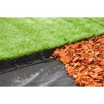 Grass-Garden Edging 45x63x1000mm Black Flexible Plastic - Synthetic Borders for Grass, Flower Beds, Paved Paths