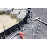 Grass-Garden Edging 78x80x1000mm Black Flexible Plastic - Synthetic Borders for Grass, Flower Beds, Paved Paths