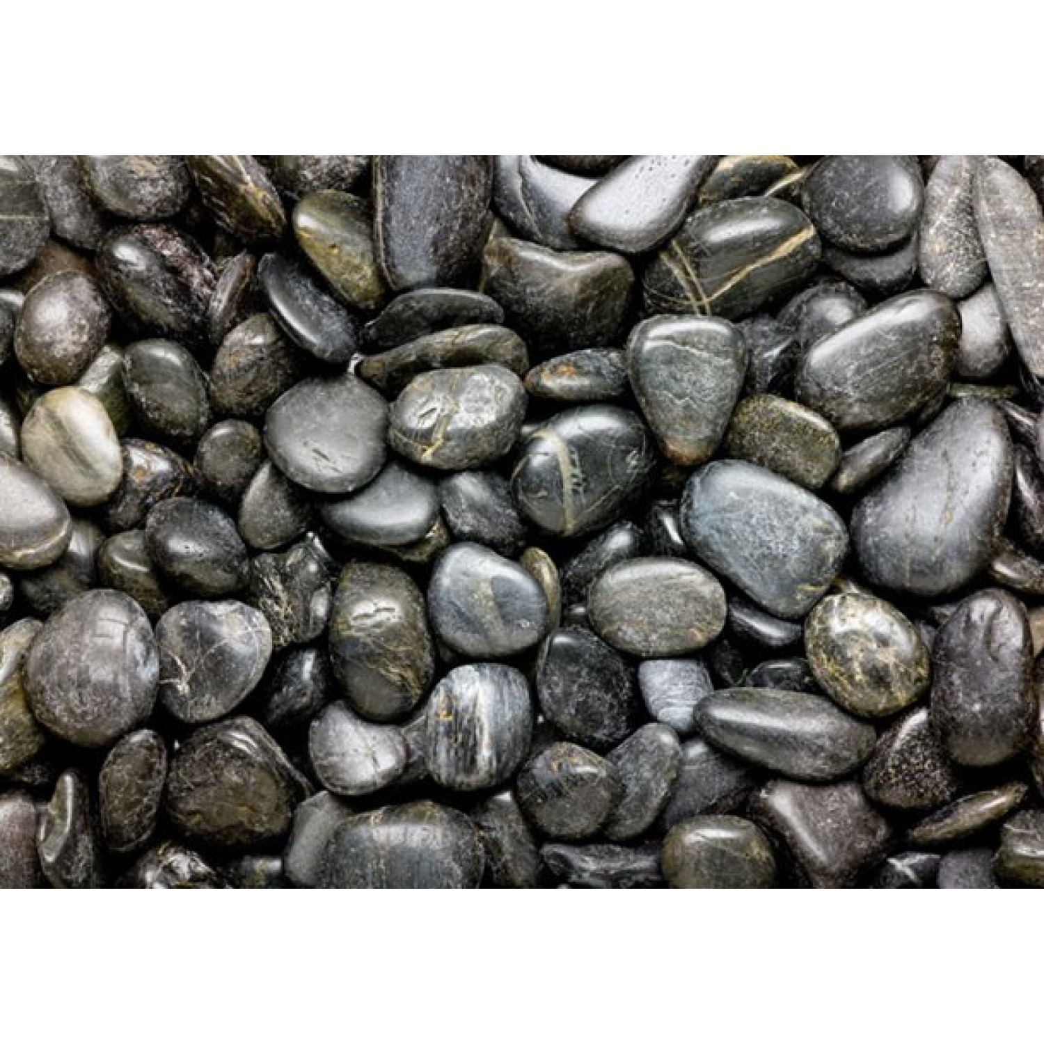 Black Polished Pebble (0,8-1,5/1-2/2-4/4-8cm) - 20kg