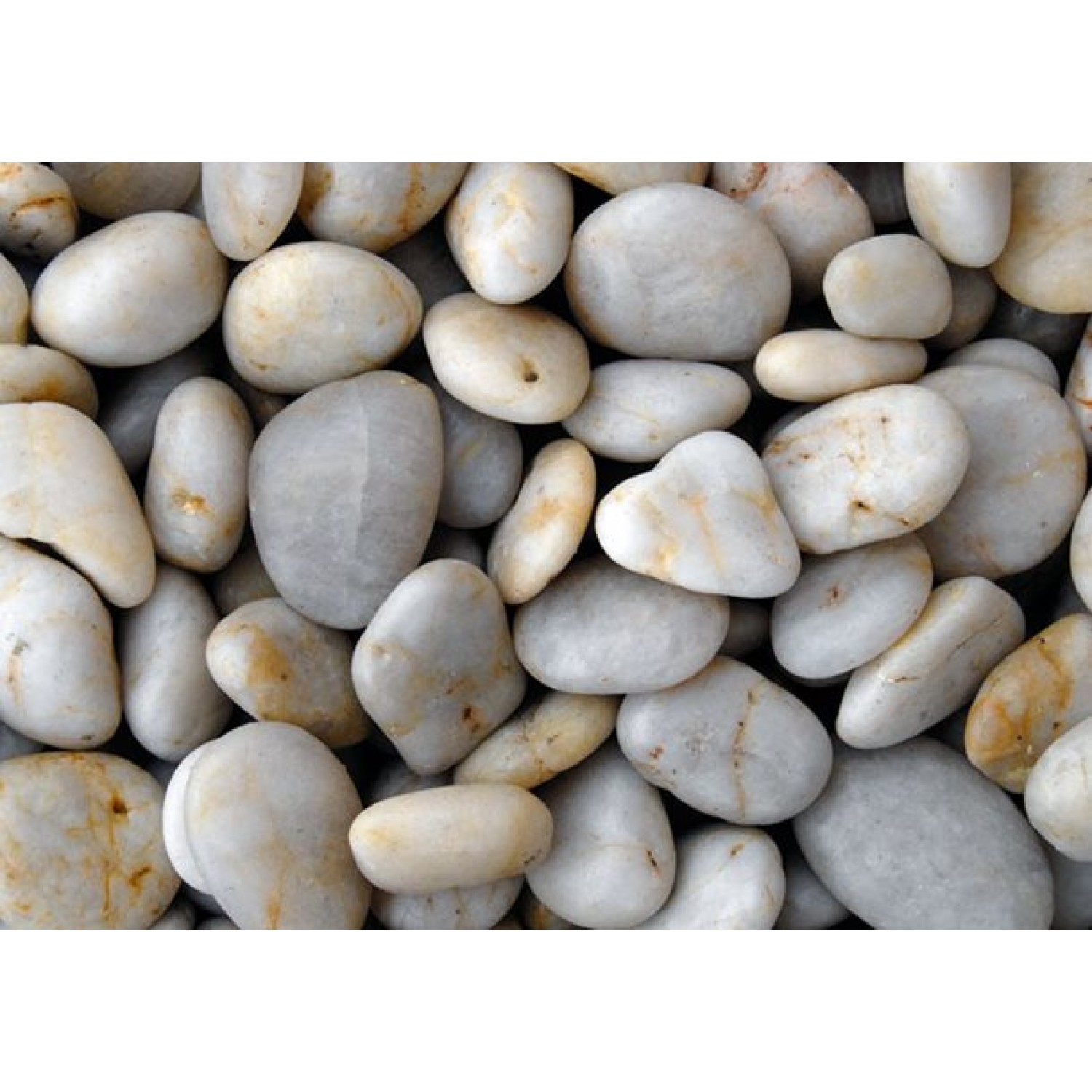Γυαλισμένο Λευκό Βότσαλο (2-4)cm, (4-8)cm - 20kg Λευκό Γυαλισμένο Βότσαλο (2-4)cm, (4-8)cm - 20kg
