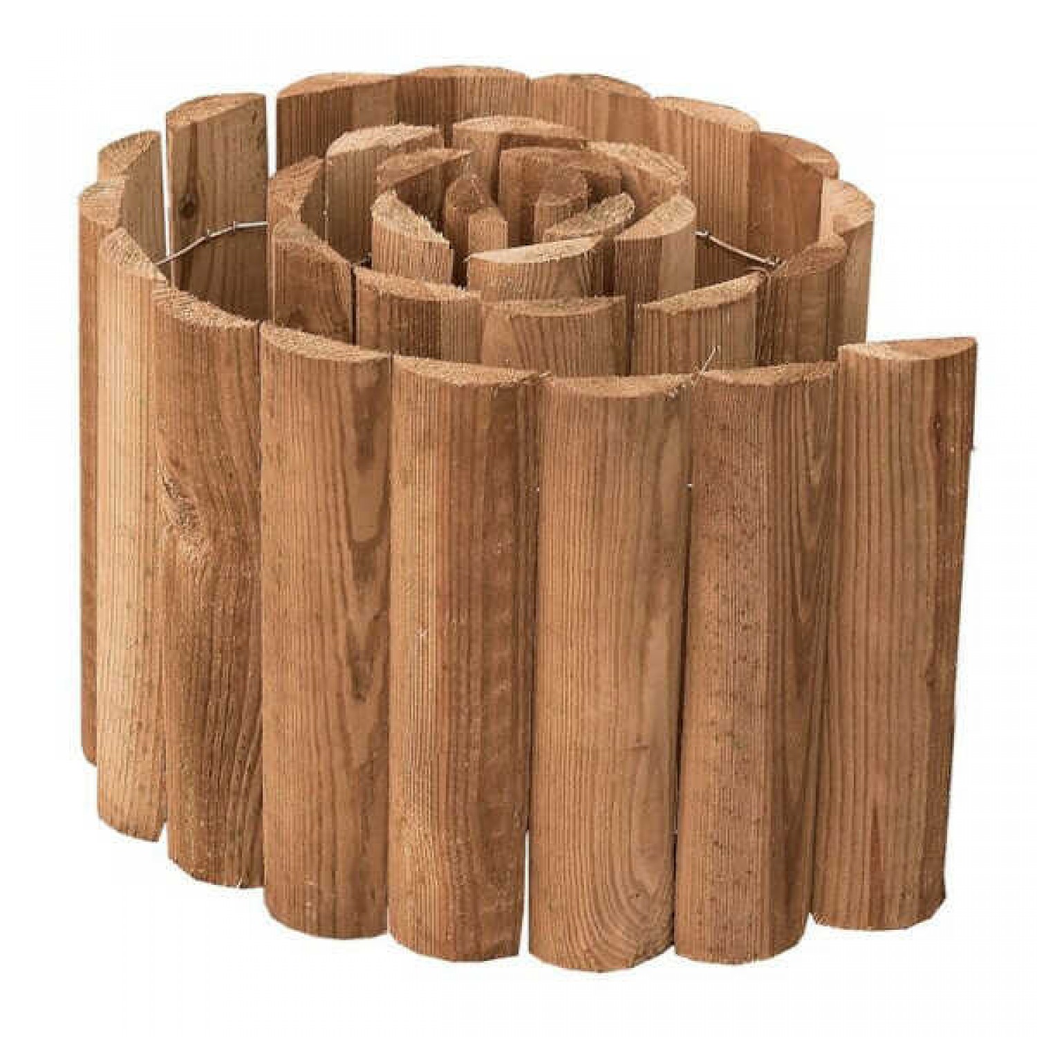 Ξύλινο Ρολ Μπαρ Κήπου Μισόξυλο 150x(Y)20cm - Διαχωριστικά