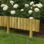 Wooden Garden Fence Spiked 30x105cm - Log Border Rolls