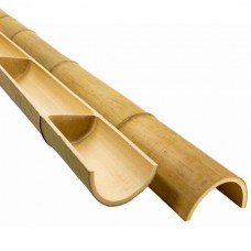 Bamboo Half Round Pole for Decoration & Support Natural Color D3-6x(H)300cm - Natural Split Canes for Decor