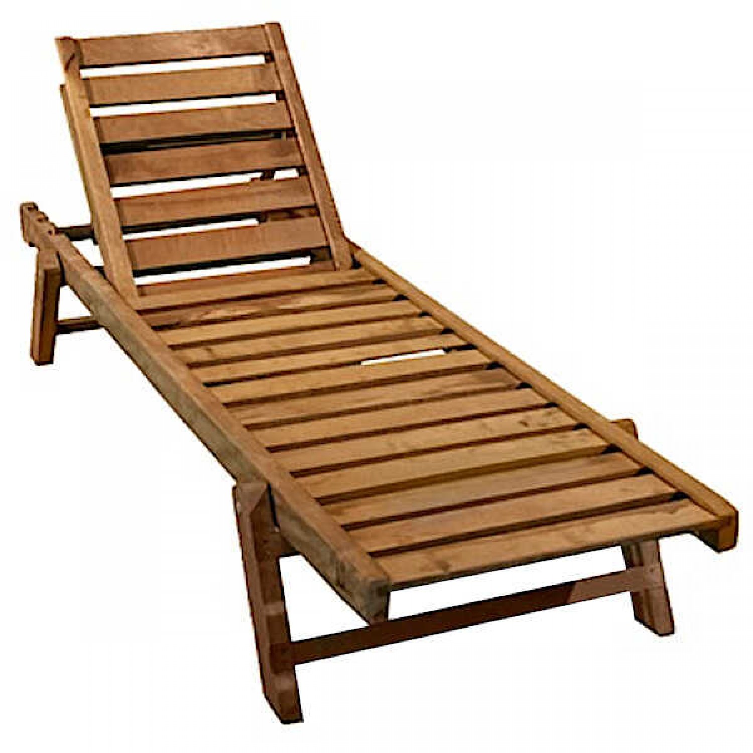 Sun Lounger Wooden 60x190x(H)32/100cm Solid Board - Professional Heavy-Duty Sun Lounger Wooden 60x190x(H)32/100cm Heavy-Duty