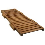 Sun Lounger Wooden 60x190x(H)32/100cm Solid Board - Professional Heavy-Duty Sun Lounger Wooden 60x190x(H)32/100cm Heavy-Duty