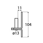 Hinge Handles Iridium Ø13/19mm Hinge Handle Iridium Ø13/19mm | Kipogeorgiki