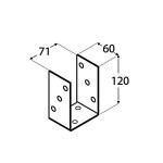 Post Base U Νο 10 (101x60x120mm) Hot Galvanized