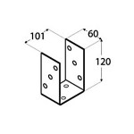 Post Base U Νο 10 (101x60x120mm) Hot Galvanized