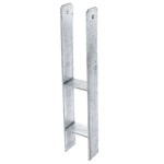 Βάση για Ξύλο σε Μπετό Η Νο 12 (12x600mm) Γαλβανισμένη εν Θερμώ