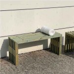 Ξύλινο Παγκάκι Urban 100x34x(Υ)45cm Εξωτερικών Χώρων - Ξύλινα Παγκάκια Κήπου & Παραλίας
