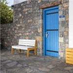 Ξύλινο Παγκάκι Κήπου με Πλάτη 150x50,5x(Υ)76cm Λευκό-Πορτοκαλί ORANGE GOOSE - Ξύλινα Παγκάκια Κήπου & Παραλίας