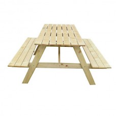 Wooden Outdoor Garden Picnic Table Bench 150x150x(H)75cm