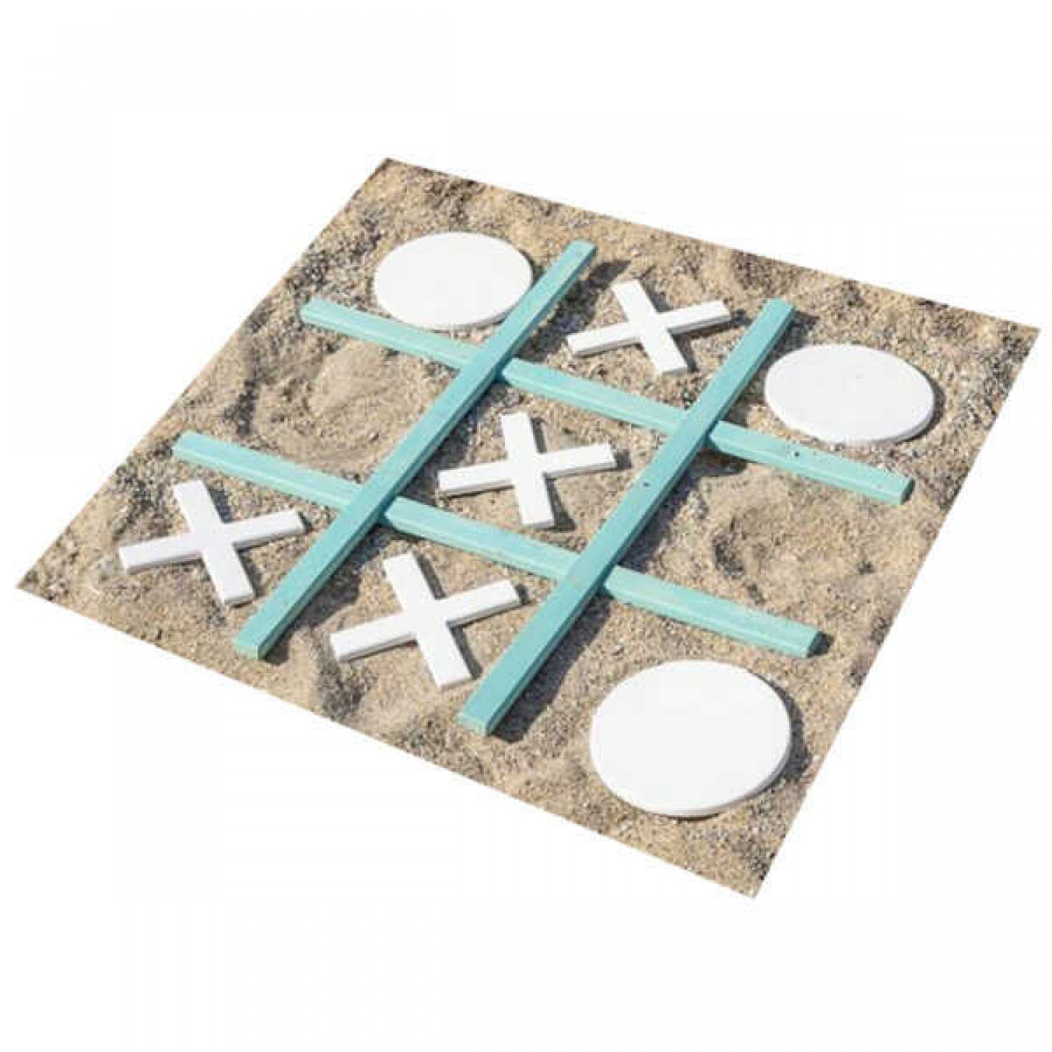 Giant Wooden Tic-Tac-Toe 1.2x1.2m White & Turquoise - Playground Equipment, Tic-Tac-Toes Giant Wooden Tic-Tac-Toe 1.2x1.2m White & Turquoise