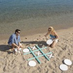 Giant Wooden Tic-Tac-Toe 1.2x1.2m White & Turquoise - Playground Equipment, Tic-Tac-Toes Giant Wooden Tic-Tac-Toe 1.2x1.2m White & Turquoise