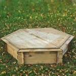 Sandpit With Lid 175x175x(H)30cm Hexagonal - Wooden